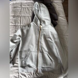 MIU MIU Grey Cotton Zip Up